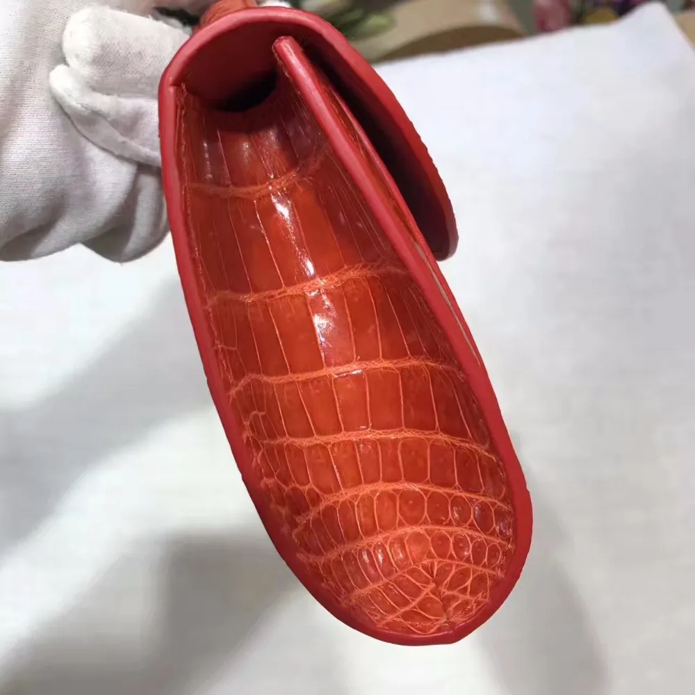 Женские бумажники и кошелек из 100% натуральной крокодиловой кожи Красный