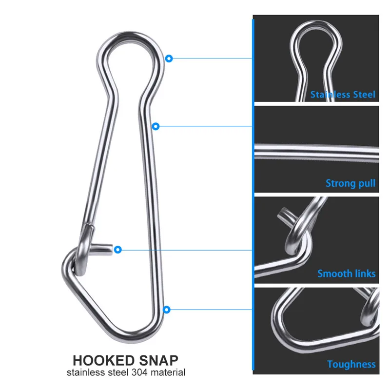 

50 PCS/ Stainless Steel Super Strong Fishing Special Strength Pin Road Lure Bait Pin Fishing Supplies Fly Tying Tools