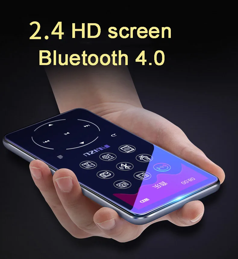 Новейший металлический сенсорный MP3 плеер Ruizu D16 40 ГБ Bluetooth встроенный динамик с fm