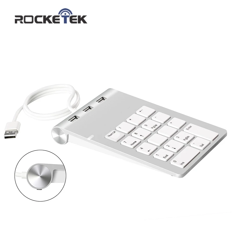 Rocketek USB 2 0 концентраторы цифровая клавиатура 18 клавиш мини для цифровой