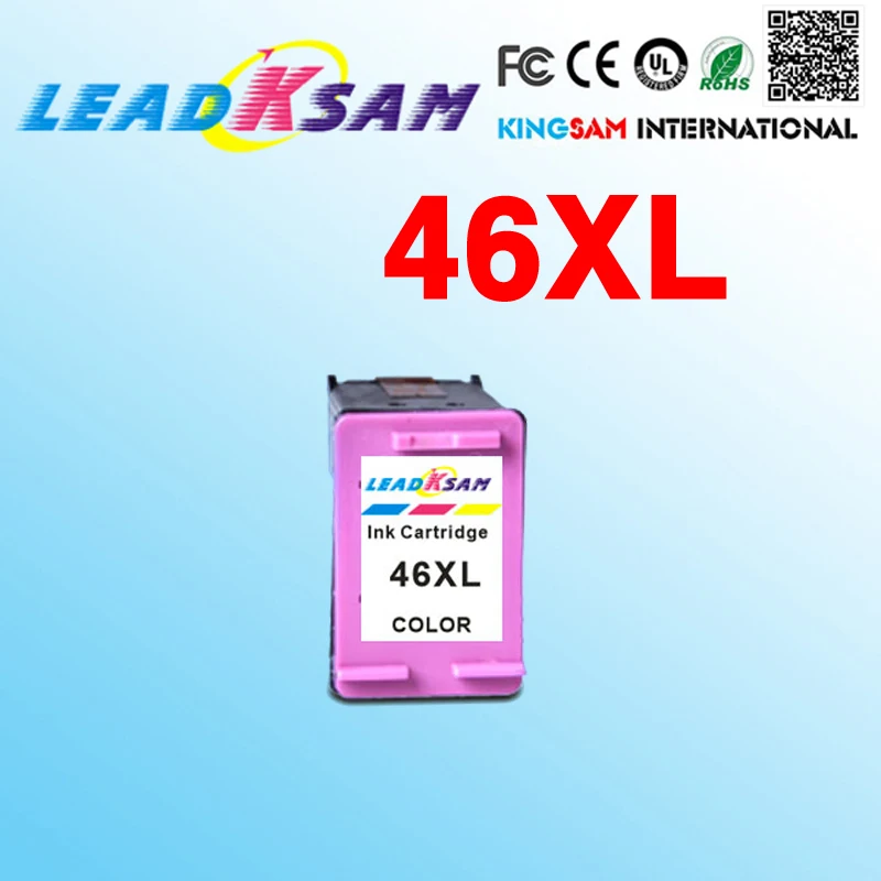 LEADKSAM совместимый с hp46 картридж цветными чернилами для 46XL DeskJet 2020hc 2025hc 2520hc 2029 2529 4729