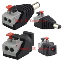dc power 2 1 x 5 5mm male female plug jack adapter connector plug for 5050 3528 single color led strip light and cctv camera