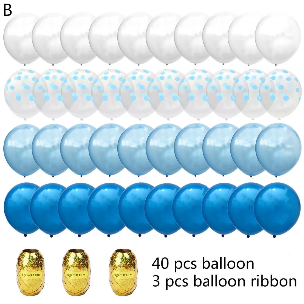 43 pieces of rose-gold polka-dotted see-through balloon ribbon set wedding party decoration | Ролевые и игровые наборы