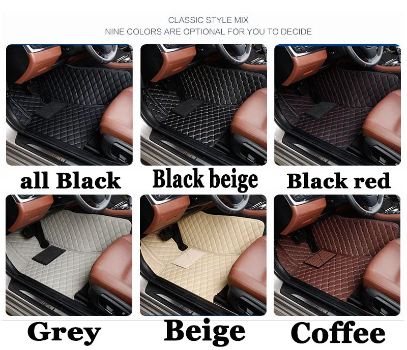 Пользовательские подходят правый руль автомобиля коврики для BMW 3/4/5/6/7 серии M3 X1 X3