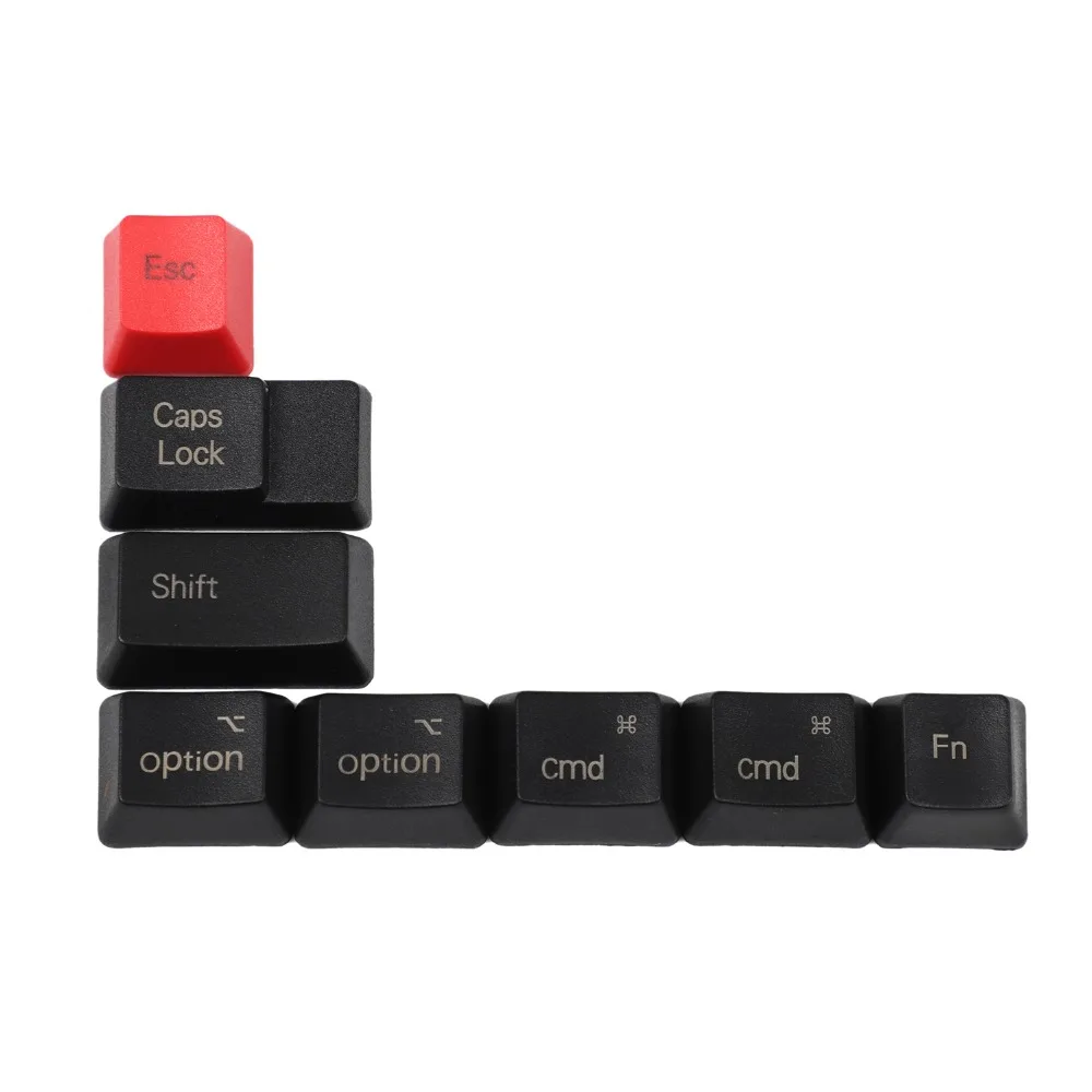 Толстая клавиатура YMDK с 8 кнопками черная красная Mac Keycap OEM профиль для MX