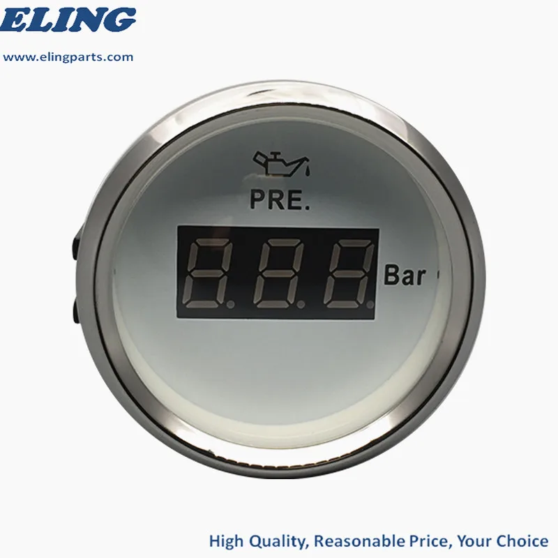 2 &quotLCD Водонепроницаемый цифровой измеритель давления масла 0 5 бар для морского