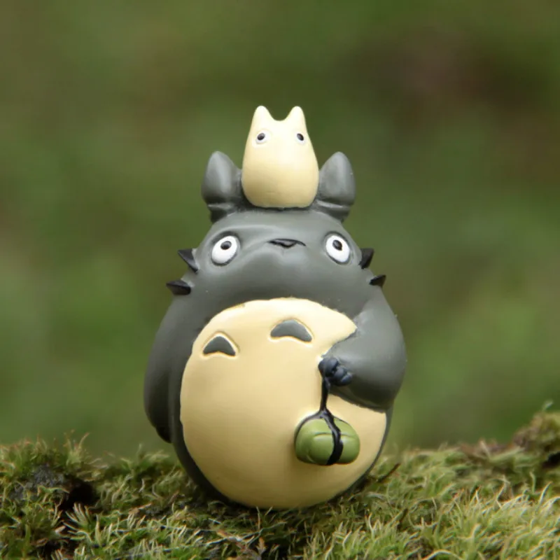 Anime Miyazaki My Neighbor Totoro Rice Dumpling PVC Action Figure Toys Collection Figures Model Toy Micro Landscape for Garden | Игрушки и
