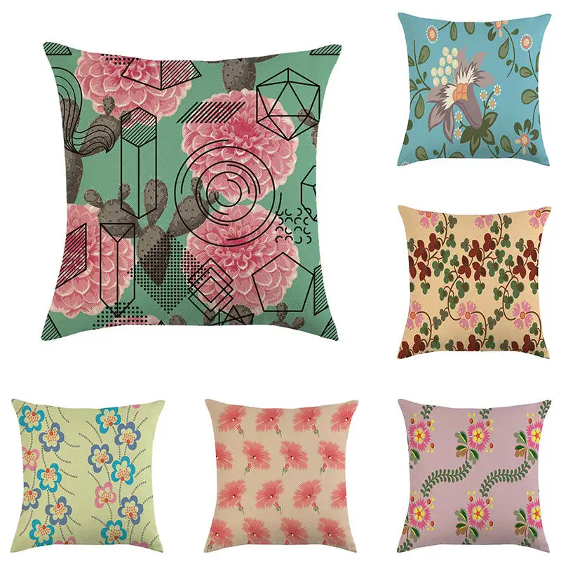 

Льняные/Хлопковые наволочки в виде цветов розы, 45 см х 45 см