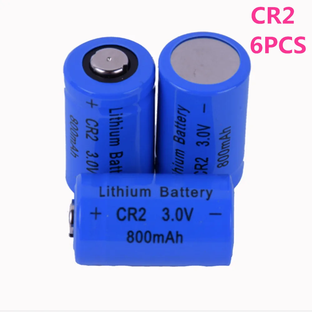 

6pcs/lot SHSEJA Battery CR2 3V 800mah lithium battery for GPS security system camera medical equipment camera lithium battery