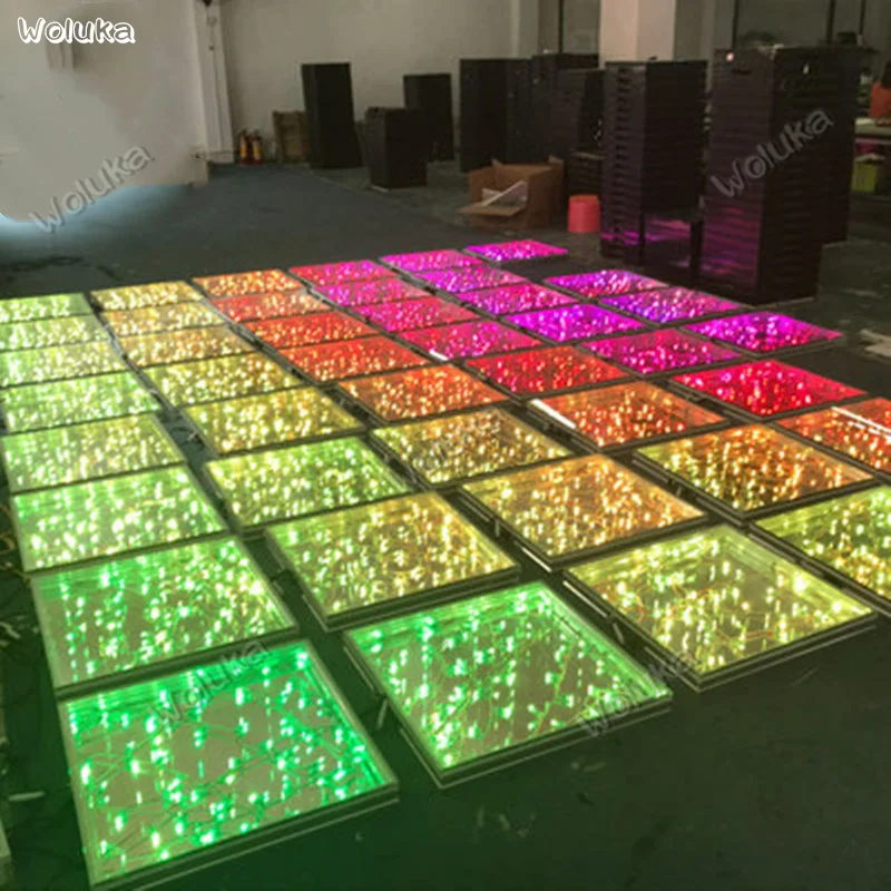 14 шт. светодиодные 3D бездны напольные плитки Тип рот встроенный блок питания