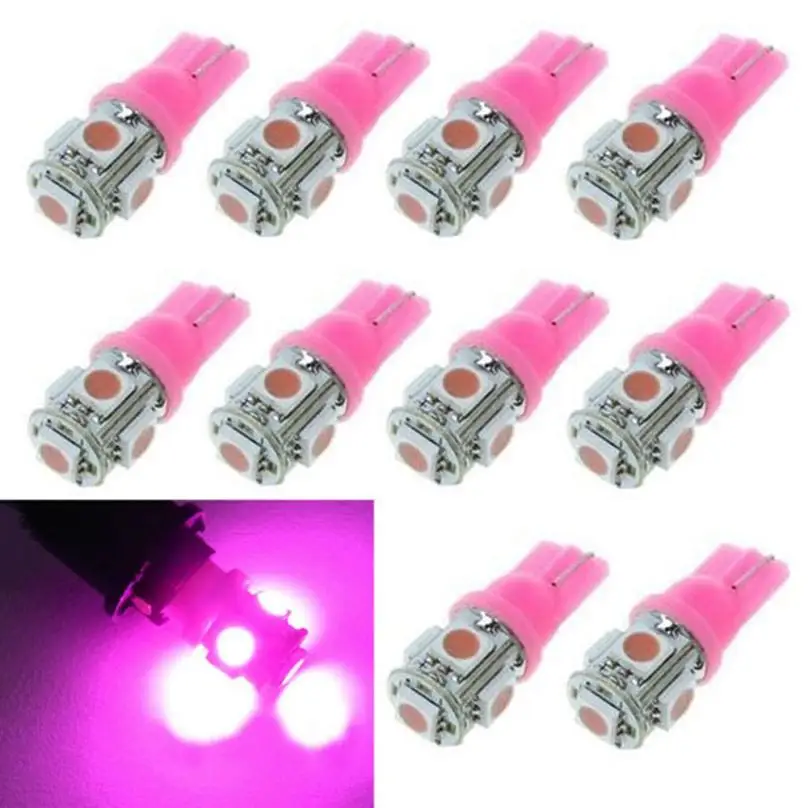 10pcs T10 Wedge 5-SMD 5050 Xenon LED Light Bulbs 192 168 194 W5W 2825 158 DRL Stock Lamps Since Plate License Map Parkers | Автомобили и
