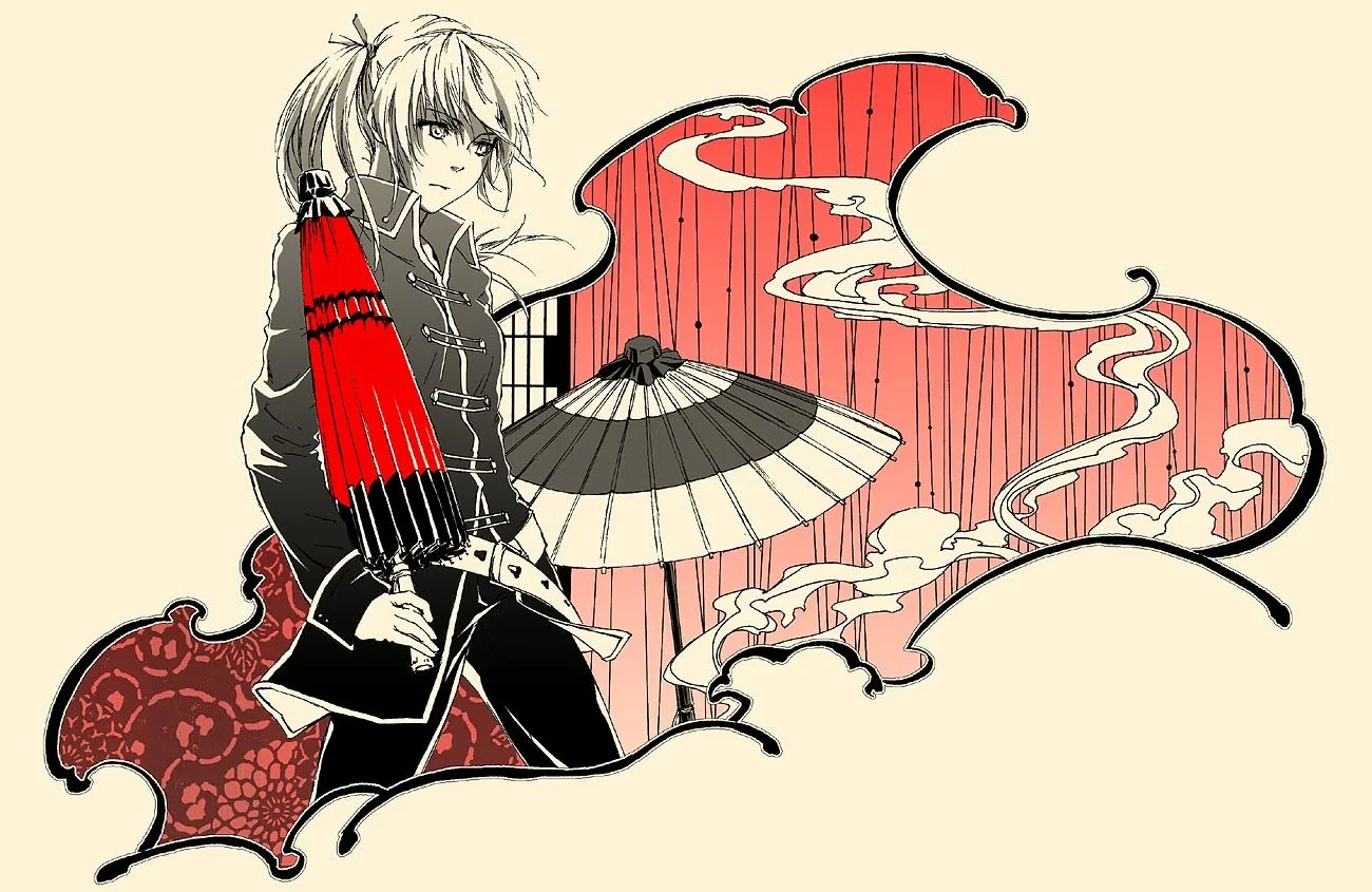 Украшение для дома японский зонтик Gintama Шелковый тканевый плакат с принтом XY012 |