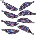 Prajna, индийский стиль, перьевая глажка на заплатках, классный значок, дешевый набор из 10 предметов, нашивка для одежды, украшение, ручная работа, джинсовый аксессуар