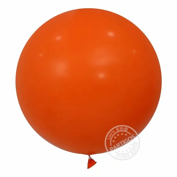 orange 1 шт. гигантский белый шар 36 дюймов красочные круглые латексные шары, гелий надувной Свадебный День Рождения Вечеринка большой шар украшения - Цвет: orange