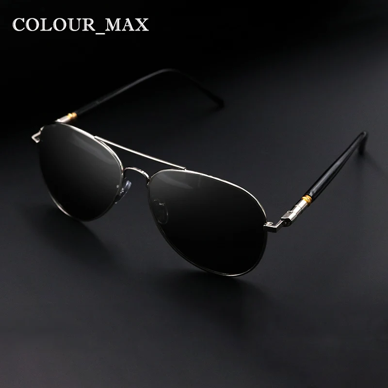 

COLOUR_MAX Alloy Polarized Sunglasses Mens Vintage Driving Movement Sun Glasses