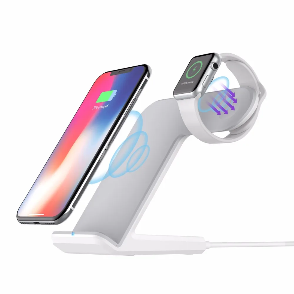 

Держатель для телефона Qi Беспроводное зарядное устройство для iPhone XS Max XR X 8 быстрая Беспроводная зарядка док-станция для apple i watch 1 2 3