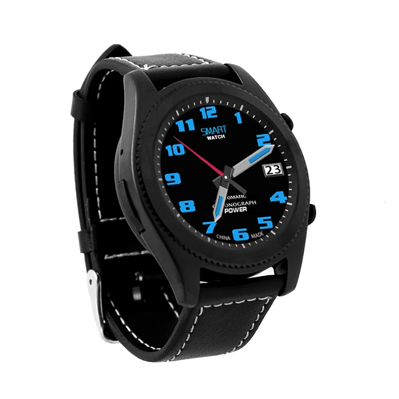Leather Strap DOITOP умные часы NFC MTK2502C монитор сердечного ритма Bluetooth 4,0 Смарт часы наручные часы браслет носимые устройства для iOS Android - Цвет: Leather Strap