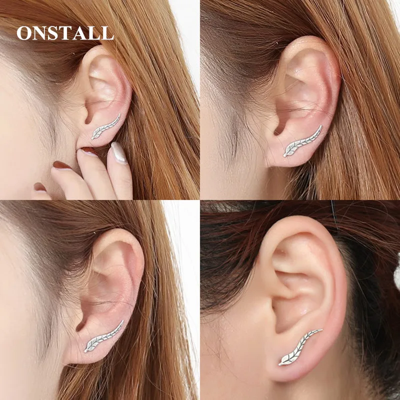 

925 sterling silver ear clip personality exaggerated seaweed ears ear jewelry new exotic sterling silver retro old girl ear clip