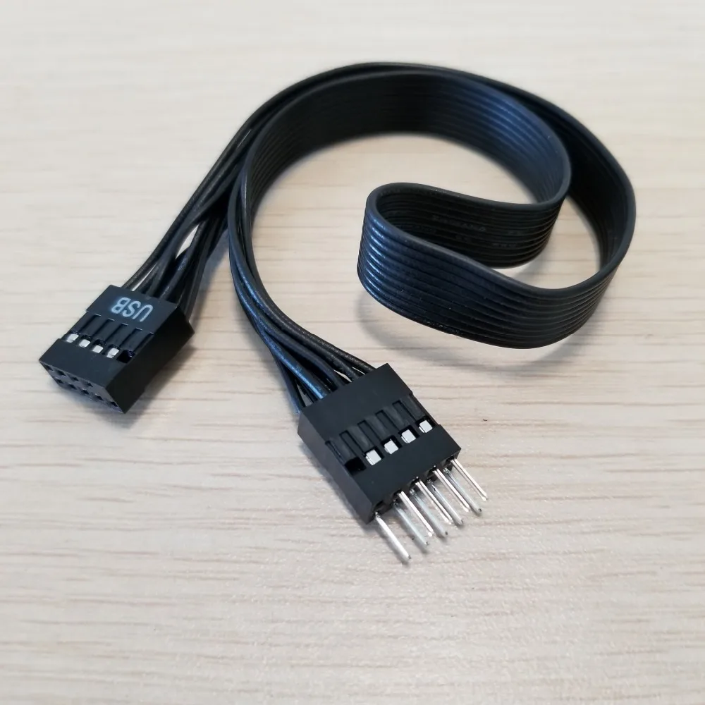 50 шт./лот материнская плата USB 9Pin папа к женскому Entension Кабель для передачи данных