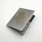 Чехол для сигарет Alalinong с черепом из нержавеющей стали, ультратонкий металлический универсальный чехол для сигарет