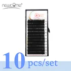 Newcome 10 trays 3D объем ресниц мягкие натуральные накладные шелковые в Корейском стиле оптовая продажа ресниц для наращивания отдельных синтетических ресниц для наращивания