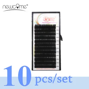 Newcome 10 trays 3D объем ресниц мягкие натуральные накладные шелковые в Корейском стиле оптовая продажа ресниц для наращивания отдельных синтетических ресниц для наращивания