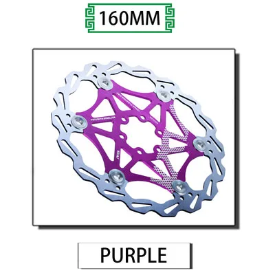 160MM purple VXM велосипедный тормоз 160 мм/180 мм/203 мм Дисковый Тормоз MTB DH дисковые роторы гидрические тормозные колодки поплавок многоцветный ТОРМОЗНЫЕ КОЛОДКИ ЗАПЧАСТИ для велосипеда - Цвет: 160MM purple