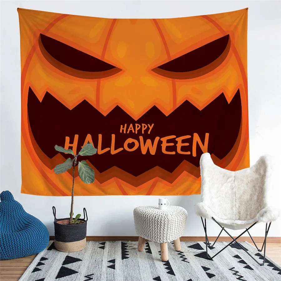 HELENGILI Home Furnishing Halloween Tapestry Wall Hanging Sandy Beach Picnic Throw Rug Blanket Camping Tent Sleeping Pad | Дом и сад