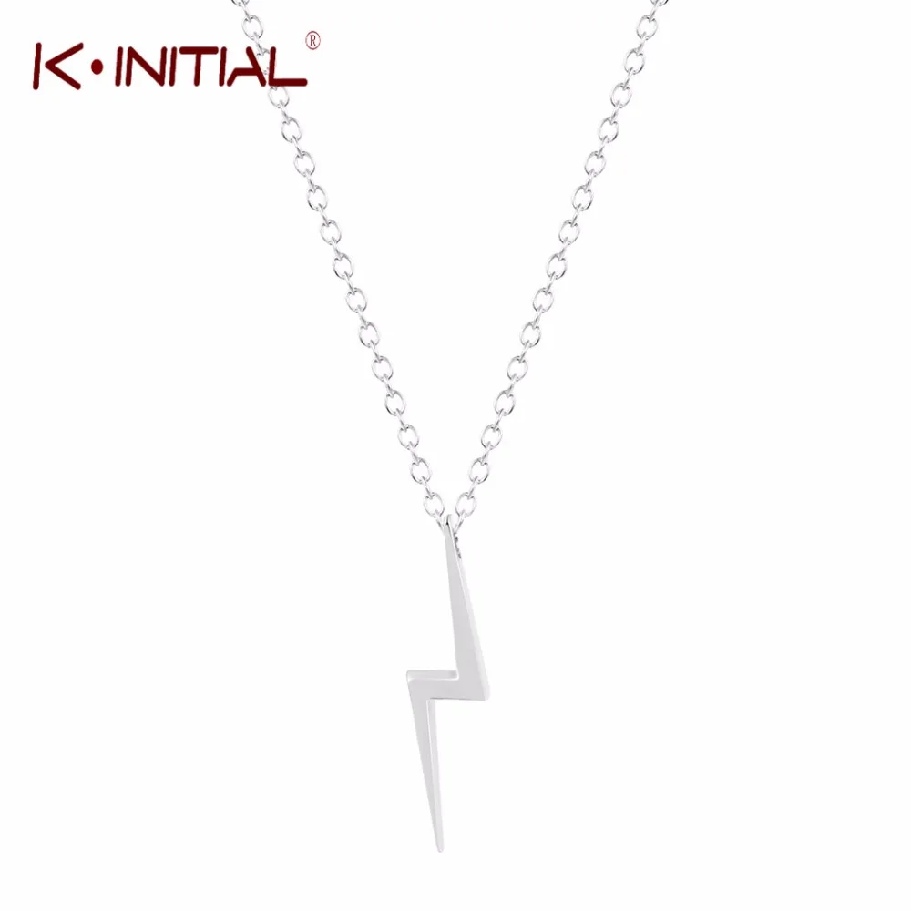 Kinitial 10 шт. ожерелье с молниечным болтом подвески для женщин ручная работа оптовая