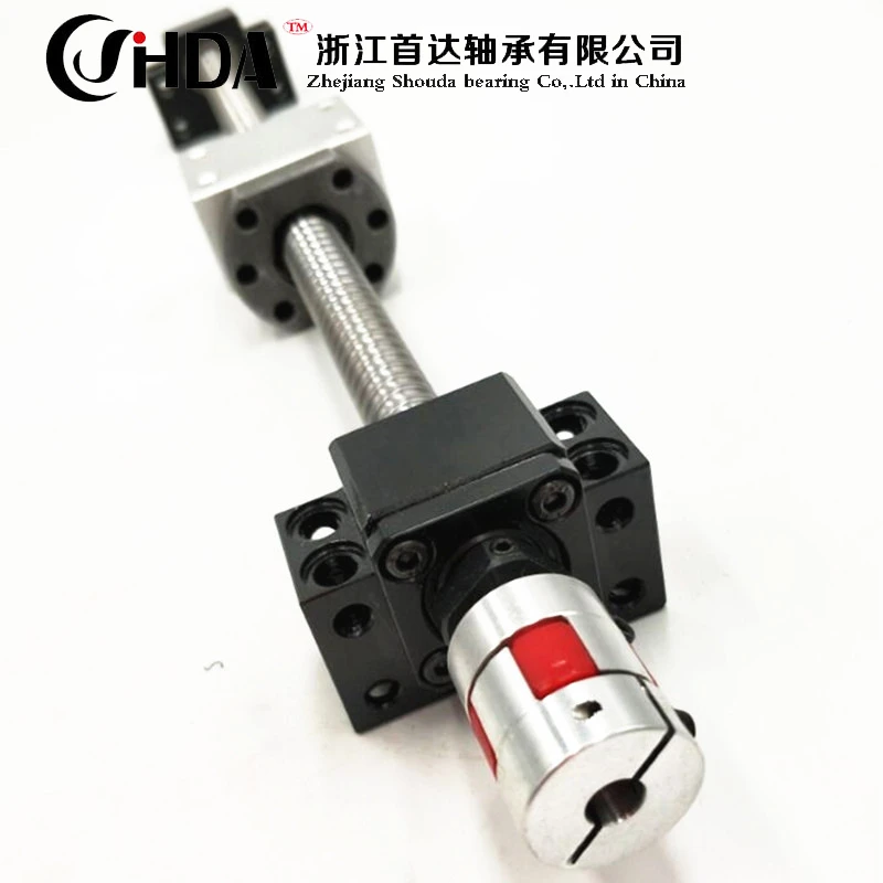 Free shipping ball screw SFU1605 &amp 2Pcs linear guide HGR20-L200/300/350/400/500/600/700mm+4pcs HGH20CA BK/BF12 coupler 8*10 |
