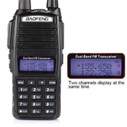 

Baofeng UV-82 Dual-Band 136-174/400-520 MHz FM Ham Two-way Radio Transceiver+earpiece in Moscow stock