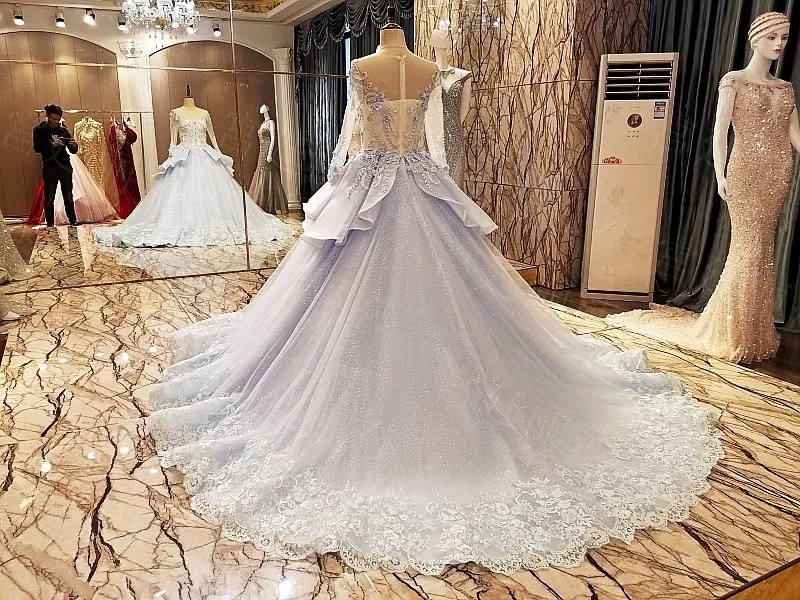Vestido De Noiva новый дизайн 2017 новое пышное свадебное платье с длинными рукавами и