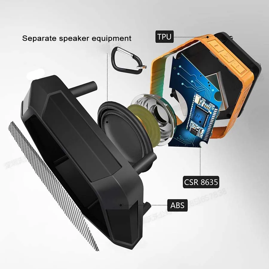 IP65 водонепроницаемый портативный Bluetooth динамик открытый мини велосипед