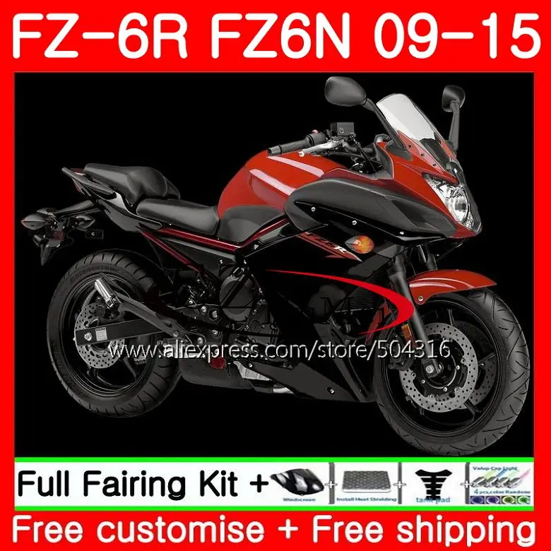 

Body For YAMAHA FZ6N FZ6 FZ6R 09 10 11 12 13 14 15 gloss Light red 75SH6 FZ-6R FZ 6R 2009 2010 2011 2012 2013 2014 2015 Fairings