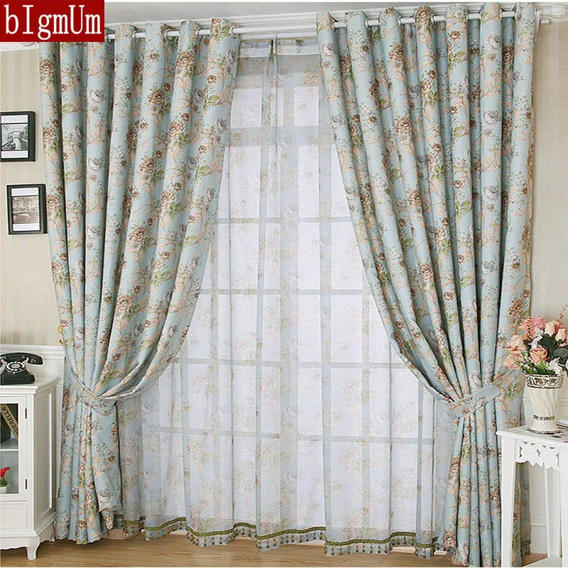 Занавески на окна в деревенском стиле для гостиной/спальни цветочные