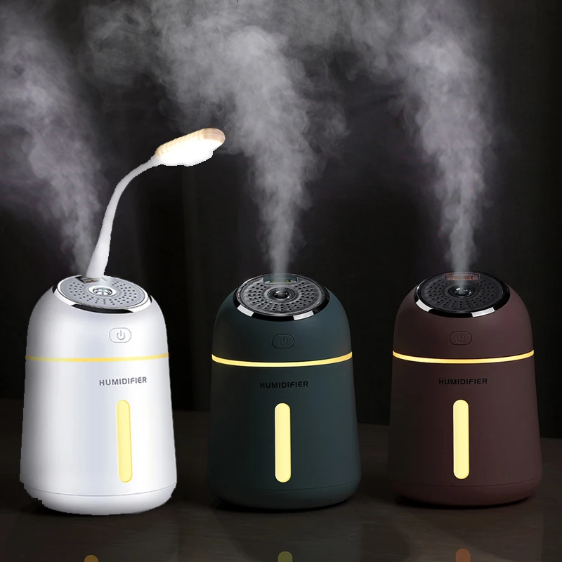 

3 in 1 Aroma Essential Oil Diffuser Ultrasonic Small Q Humidifier Air Purifier LED Night Light USB Fan Car Freshener