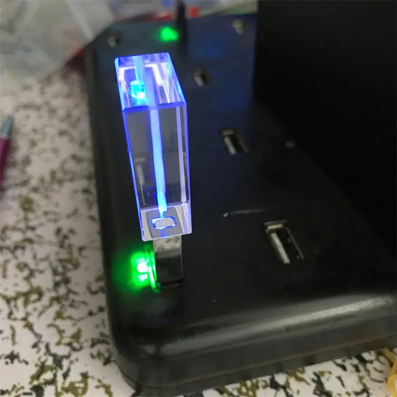 Кристальный USB 2,0 флэш-накопитель с печатью на заказ 16 ГБ 4 ГБ 8 ГБ 32 ГБ флеш-накопитель u-диск Подарочная фотография