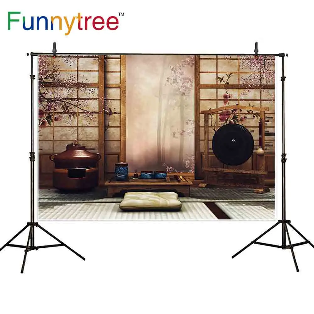 Фон Funnytree для фотостудии в японском стиле чайный набор Классическая комната