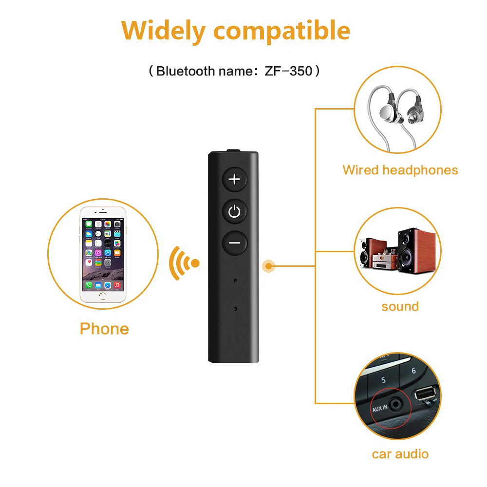 V4.0 портативный Bluetooth приемник беспроводной аудио адаптер клип музыкальные