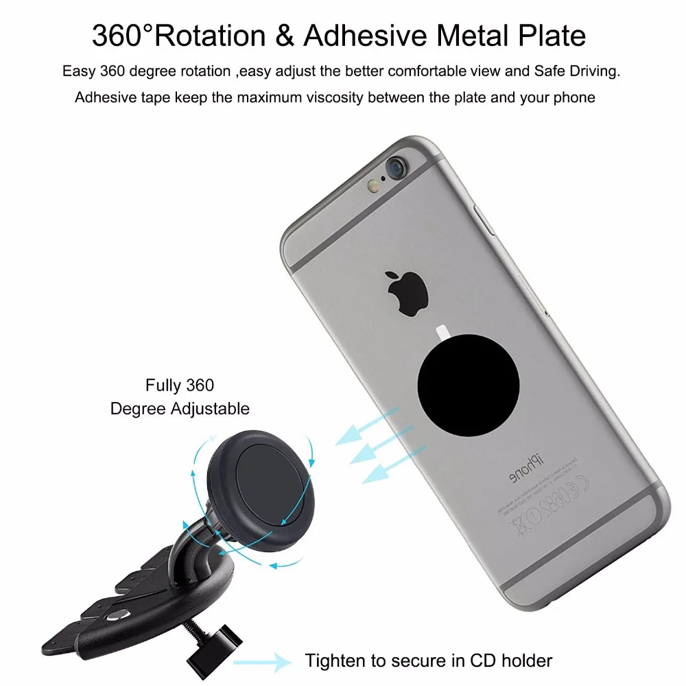 Gps навигация Магнитный слот CD держатель телефона крепление для iPhone xiaomi mi 8 lite huawei mate 20 pro мобильный телефон Автомобильный держатель Стенд