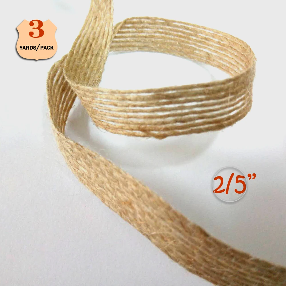 3 ярда в упаковке натуральная бежевая лента из джутовой ткани ширина 1 см|webbing|webbing