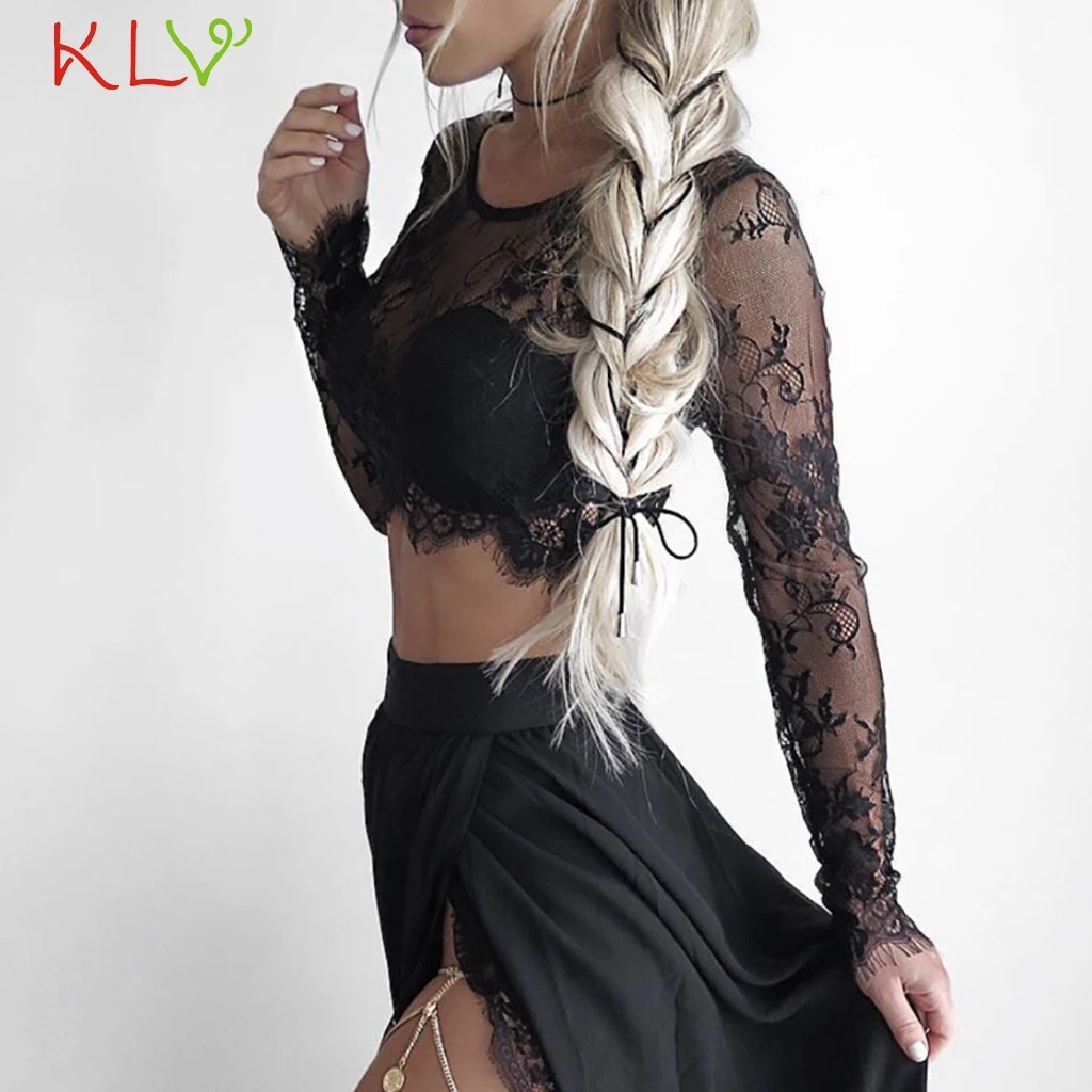 Сетчатый топ белая женская сексуальная кружевная короткая укороченная футболка