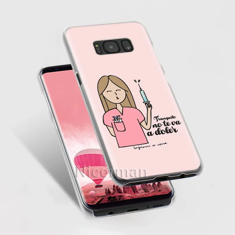 Чехол для телефона samsung Galaxy S10e S10 S8 S9 Plus S6 S7 Edge A40 A50 A70 M20 чехол для доктора медсестры мультяшный Жесткий Чехол для ПК