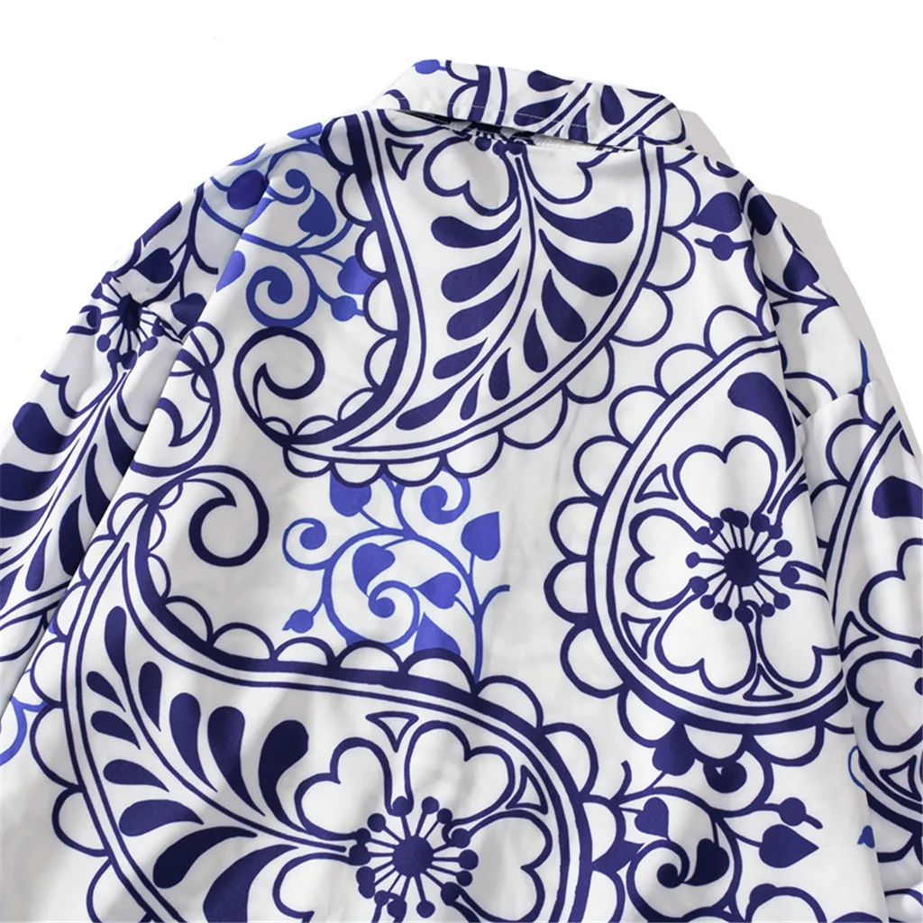 

shirt men Men Fall Fashion Shirts Casual Printing Beach Shirts Long-Sleeve Top Blouse men shirt long sleeve casual#15
