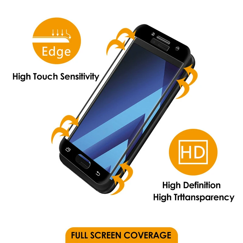 JGKK протектор de Pantalla 3D полное покрытие закаленное стекло для Samsung Galaxy A3 A5 A7 A320 A520 A720