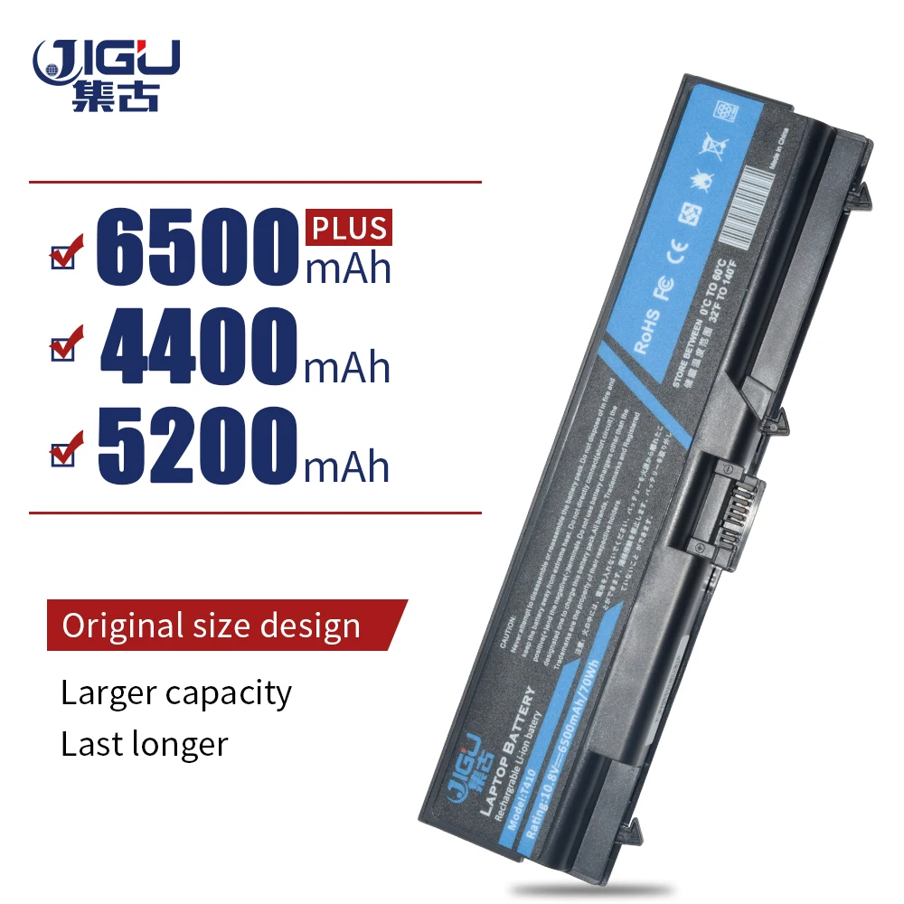 JIGU 6 ячеек 42T4235 42T4737 АСМ 42T4752 51J0499 Аккумулятор для ноутбука Lenovo ThinkPad E40 T410 T410i T420 T510i