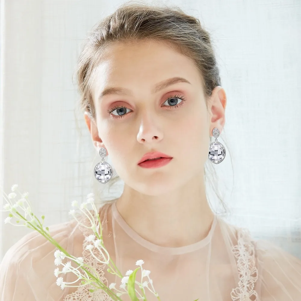 CDE, украшенные кристаллами Swarovski, серьги, ювелирное изделие, настоящее 925 пробы, серебряные серьги в форме капли воды, хорошее ювелирное изделие