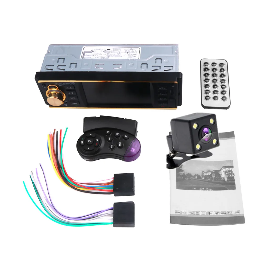 Автомагнитола 1 Din с Bluetooth стерео MP5 TF USB 3 5 мм AUX Mp3 плеер пультом дистанционного
