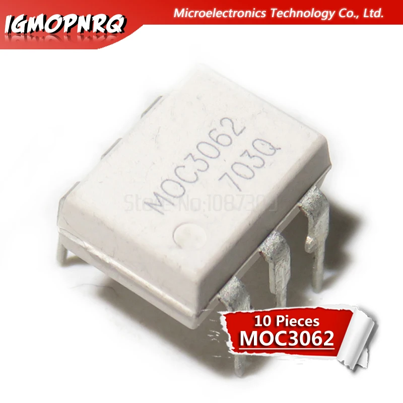10 шт. MOC3062 MOC3020 MOC3021 MOC3023 MOC3043 MOC3052 MOC3063 MOC3083 DIP6|Интегральные схемы| |