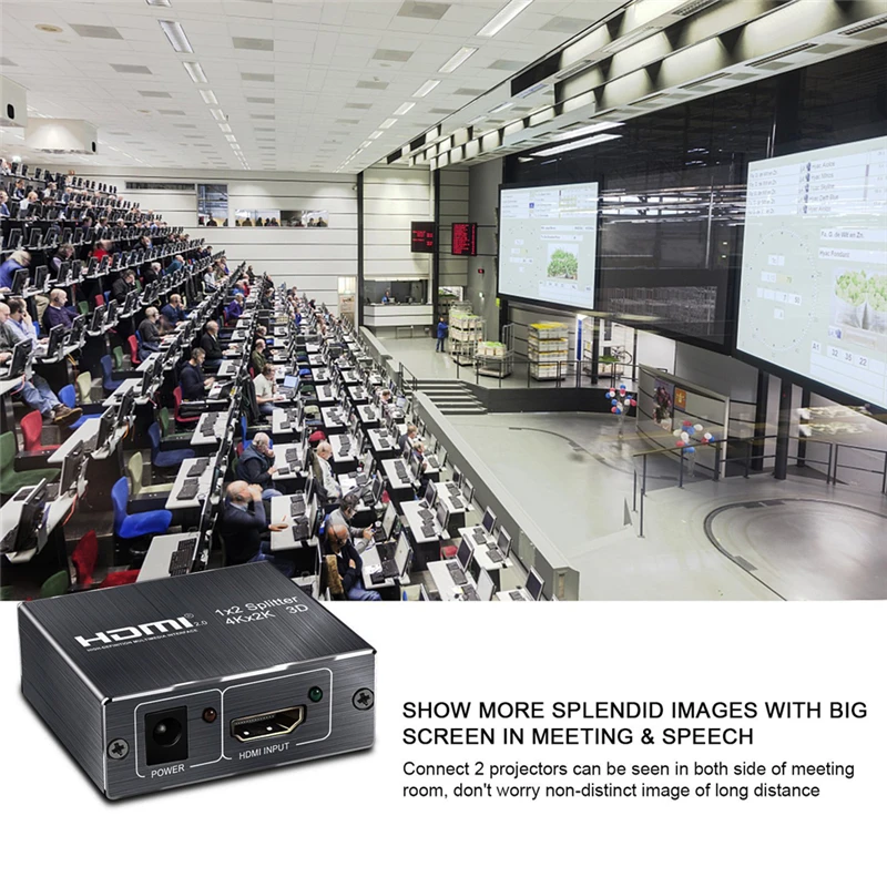 4K 60Hz HDMI сплиттер 2,0 HDMI 2,0 сплиттер 1x2 сплиттер HDMI 2,0 4K Поддержка HDCP 1,4 UHD усилитель для проектора PS4